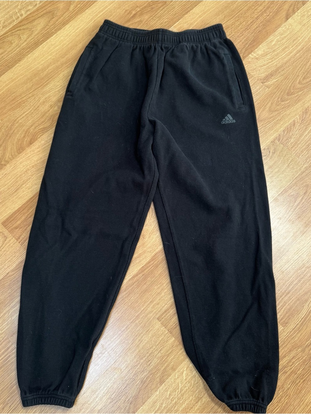 adidas Black Women's Track Sweatpants with Elastic Cuffs